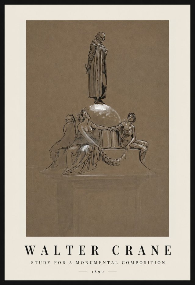 Walter Crane Study for a Monumental Composition No1 - Poster