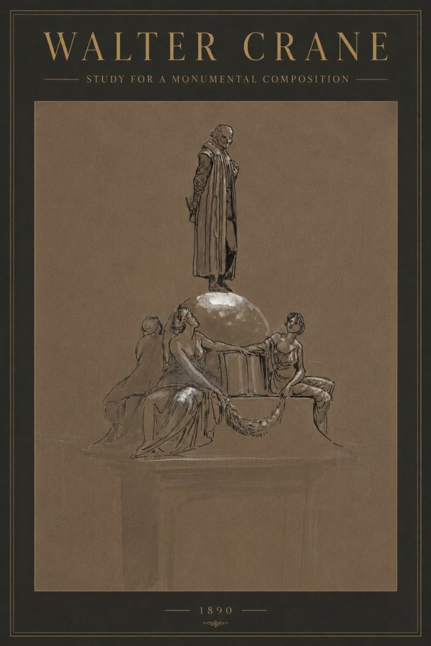 Walter Crane Study for a Monumental Composition No2 - Poster