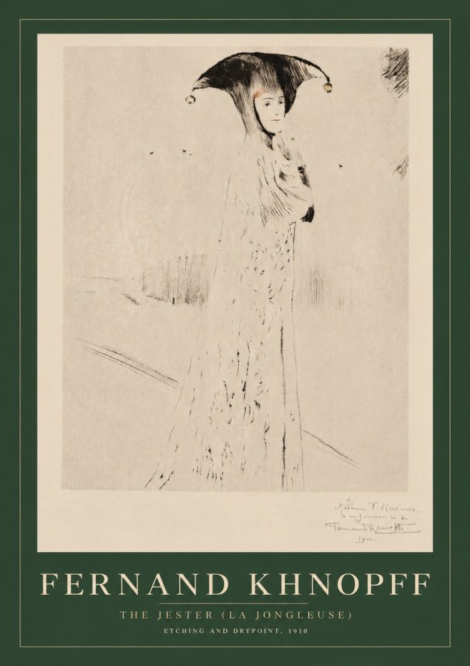Fernand Khnopff The Jester (La Jongleuse) No3 - Poster