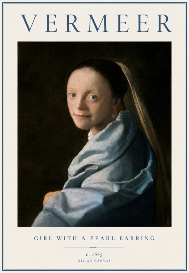 Vermeer Girl with a Pearl Earring I No5 - Poster