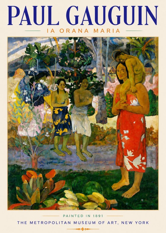 Paul Gauguin Ia Orana Maria No6 - Poster