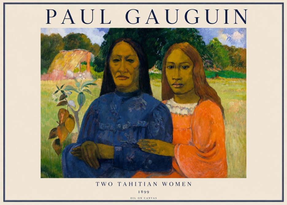 Paul Gauguin Two Tahitian Women II No1 - Poster