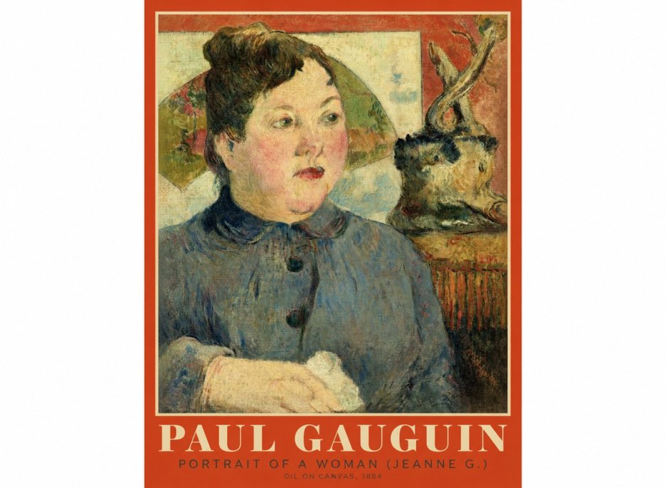 Paul Gauguin Portrait of a Woman (Jeanne G.) No1 - Poster