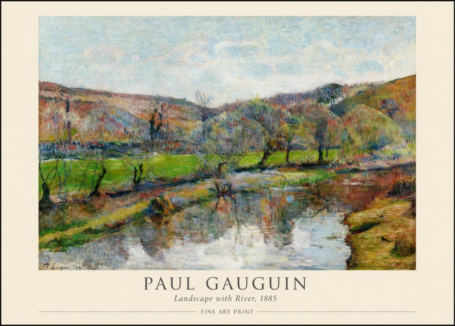 Paul Gauguin Landscape with River, 1885 No1 - Poster