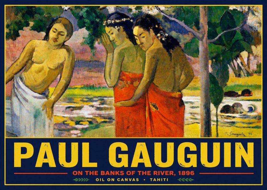 Paul Gauguin On the Banks of the River, 1896 No5 - Poster