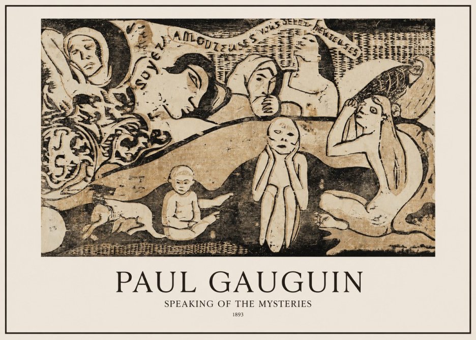 Paul Gauguin Speaking of the Mysteries No1 - Poster