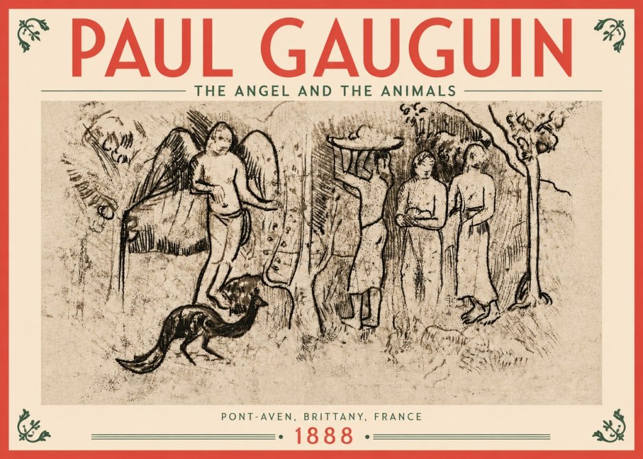 Paul Gauguin The Angel and the Animals No4 - Poster