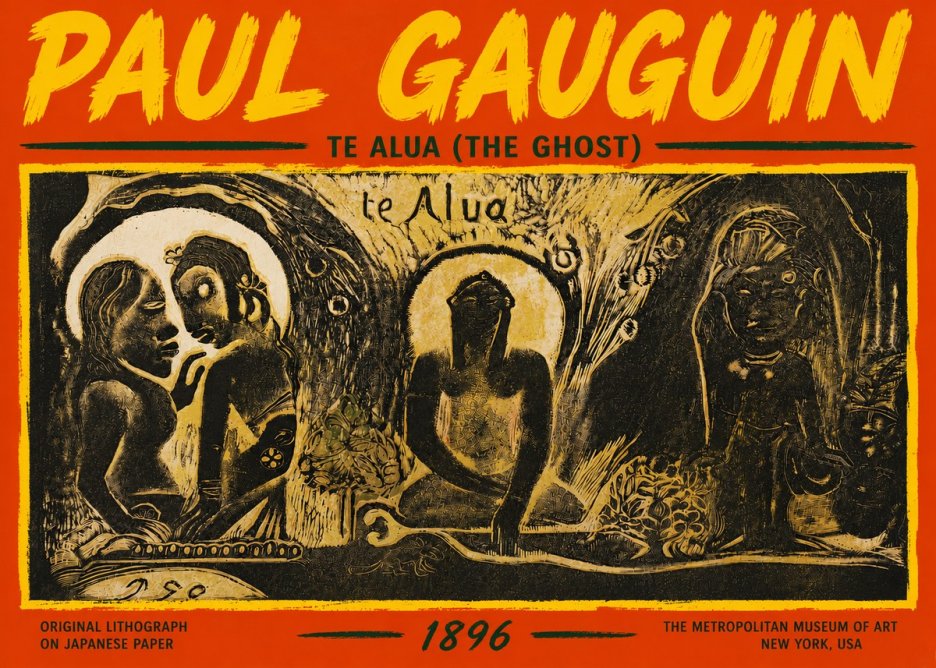 Paul Gauguin Te Alua (the Ghost) No5 - Poster