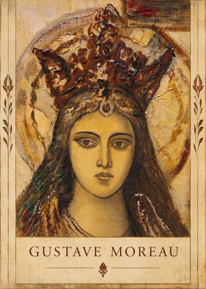 Gustave Moreau Head of a Woman with a Tiara No6 - Poster