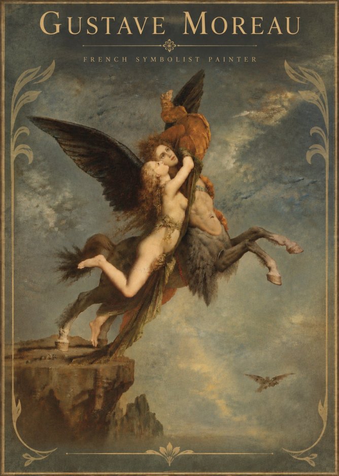 Gustave Moreau The Chimaera No6 - Poster