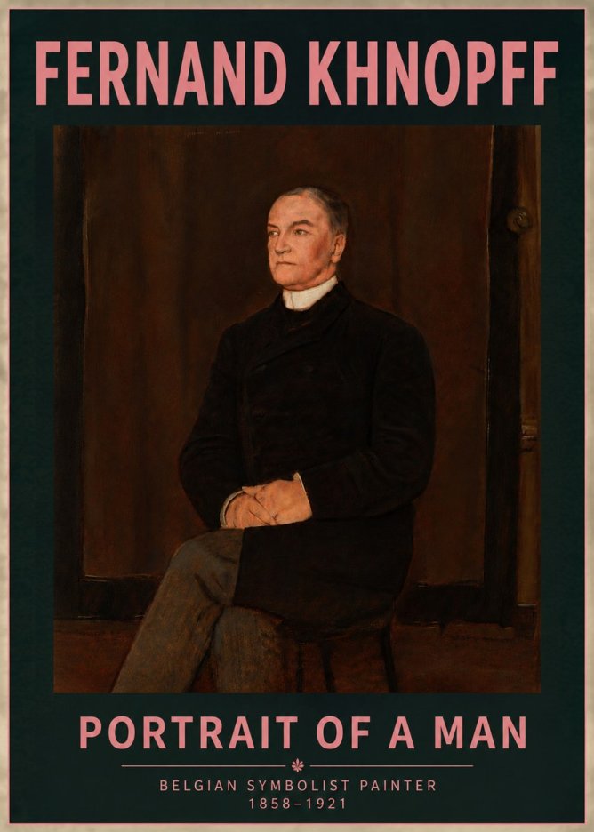 Fernand Khnopff Portrait of a Man No6 - Poster