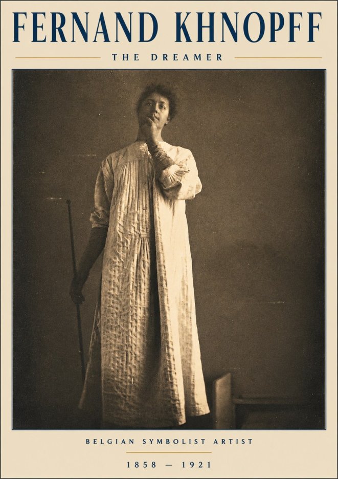 Fernand Khnopff The Dreamer No3 - Poster