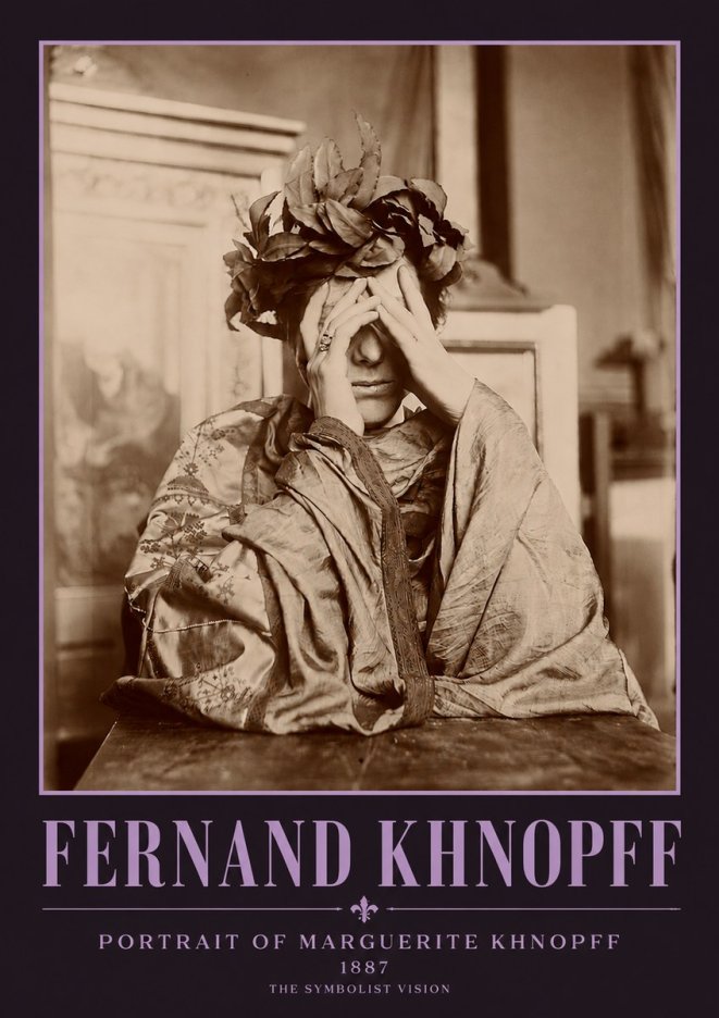 Fernand Khnopff Portrait of Marguerite Khnopff No3 - Poster