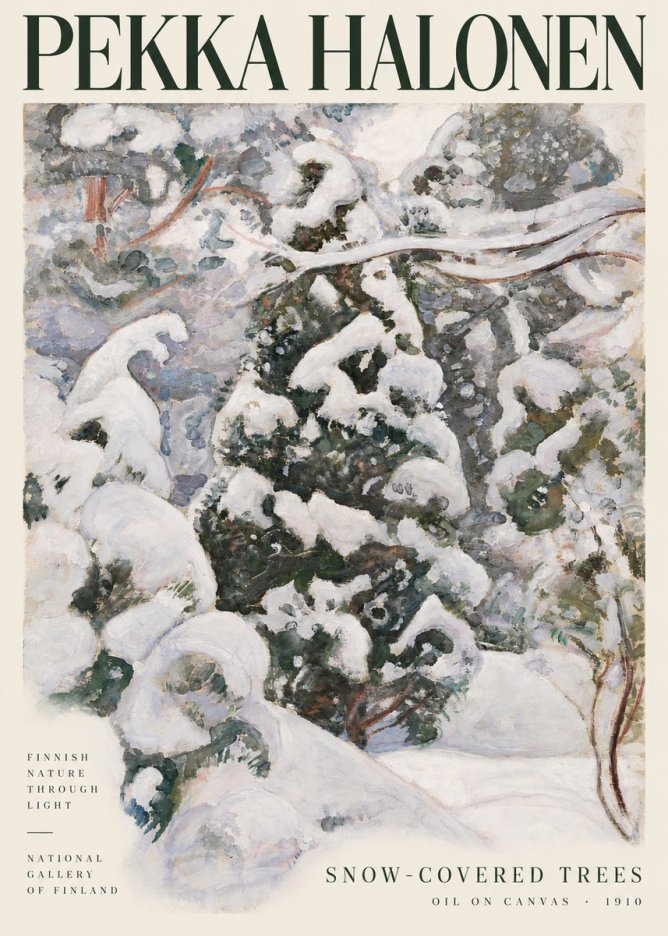 Pekka Halonen Winter Forest I No4 - Poster