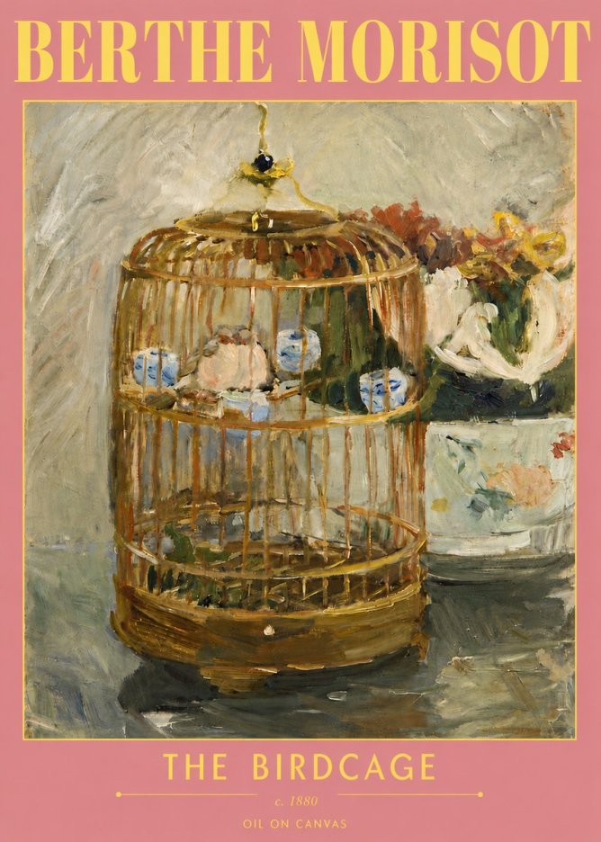 Berthe Morisot The Birdcage I No5 - Poster