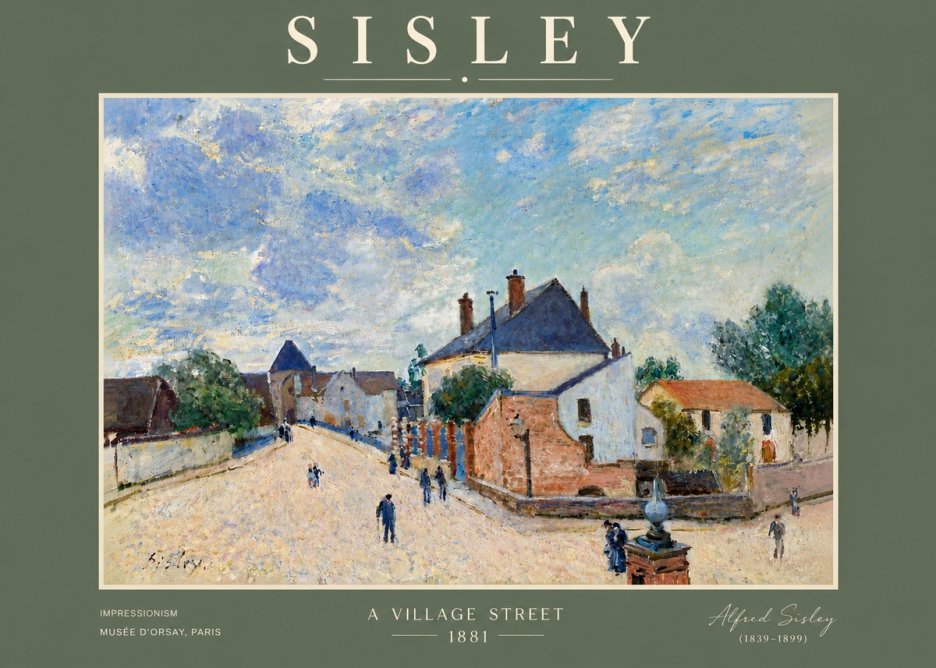Sisley A Village Street No5 - Poster