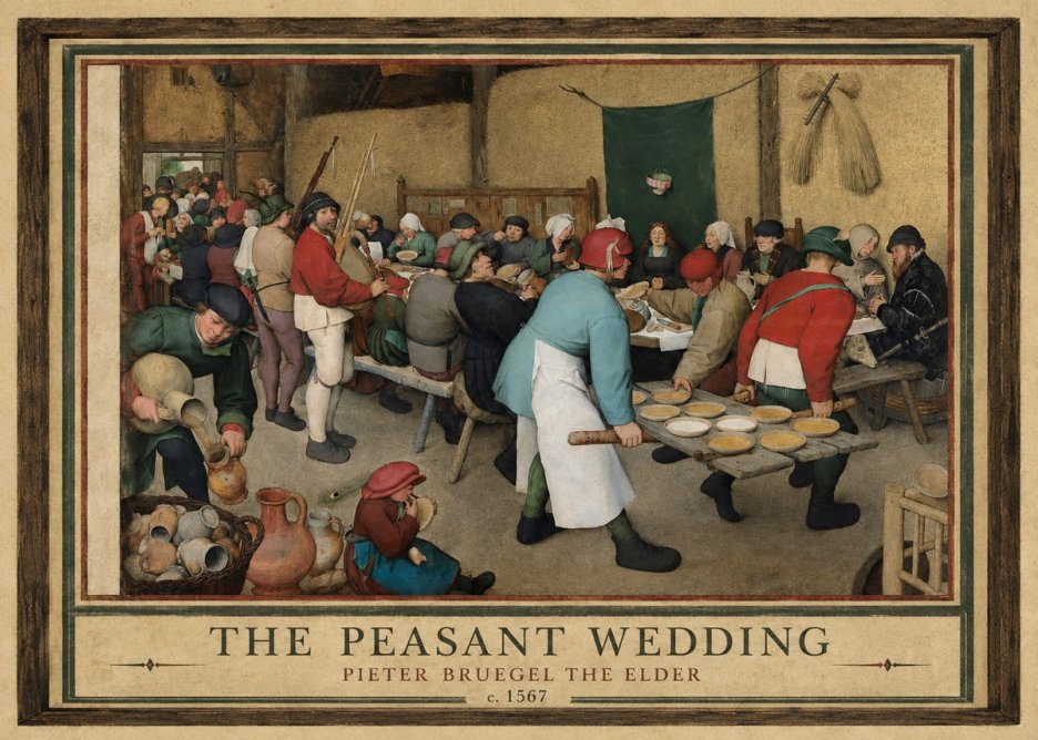 Pieter Bruegel The Peasant Wedding II No1 - Poster