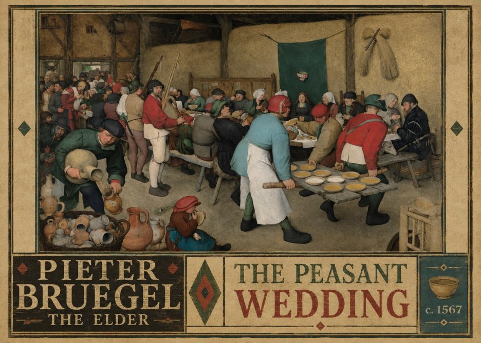 Pieter Bruegel The Peasant Wedding II No2 - Poster