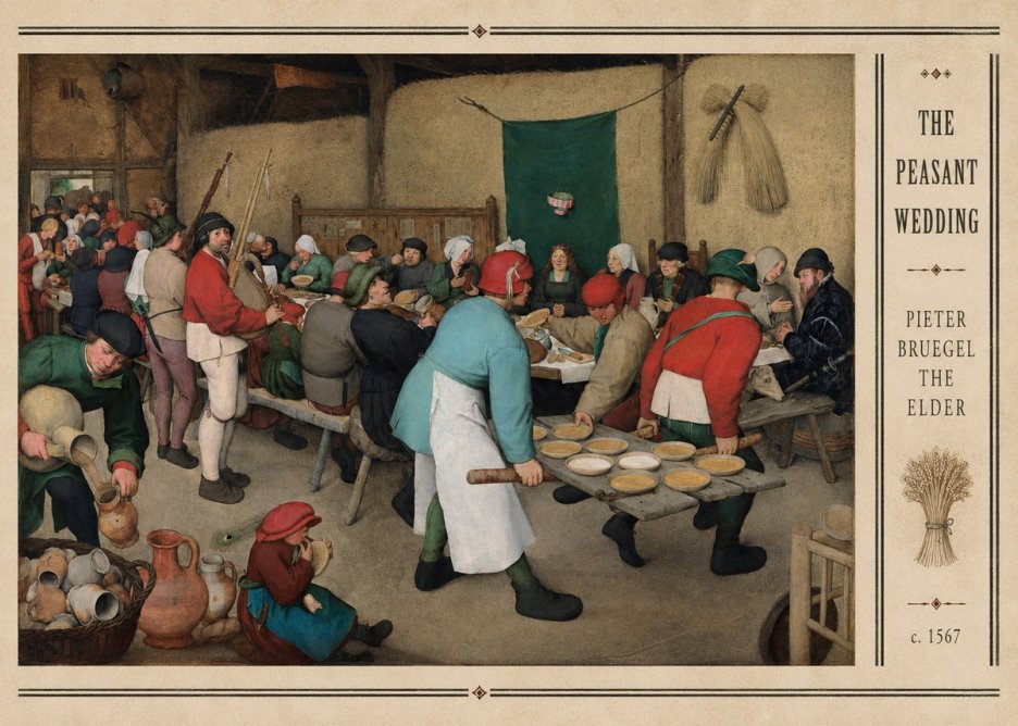 Pieter Bruegel The Peasant Wedding II No3 - Poster