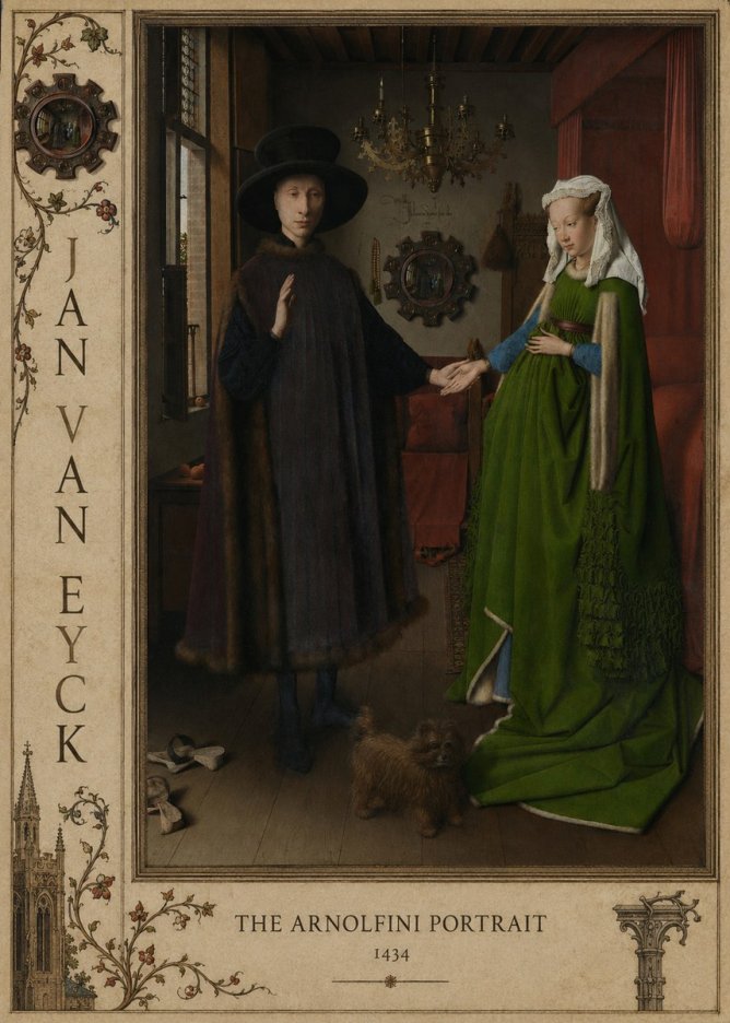 Jan van Eyck The Arnolfini Portrait II No2 - Poster