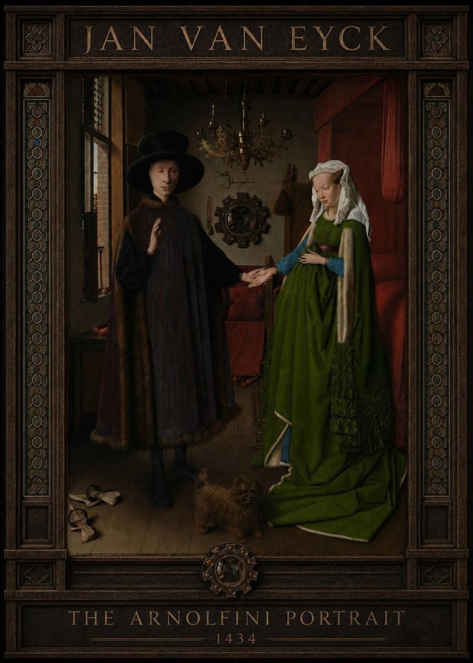 Jan van Eyck The Arnolfini Portrait II No3 - Poster