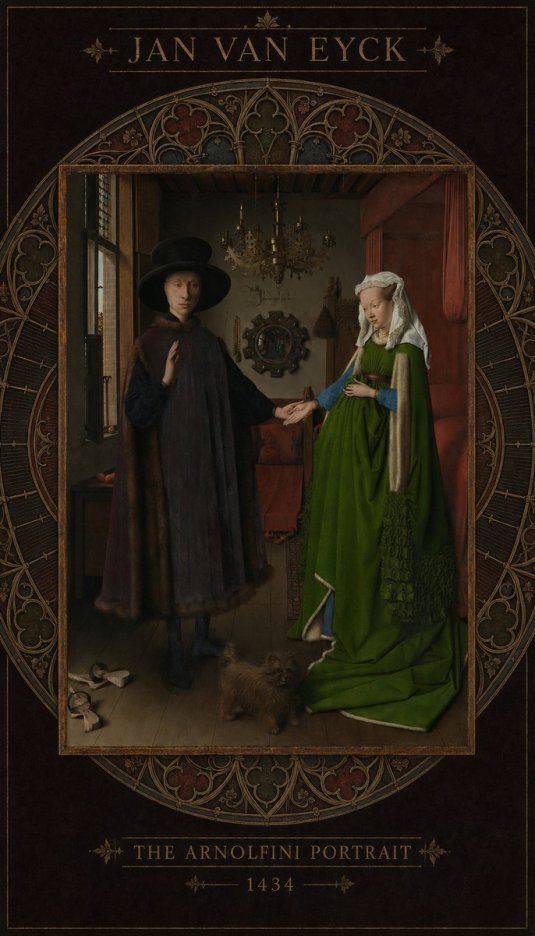 Jan van Eyck The Arnolfini Portrait II No6 - Poster