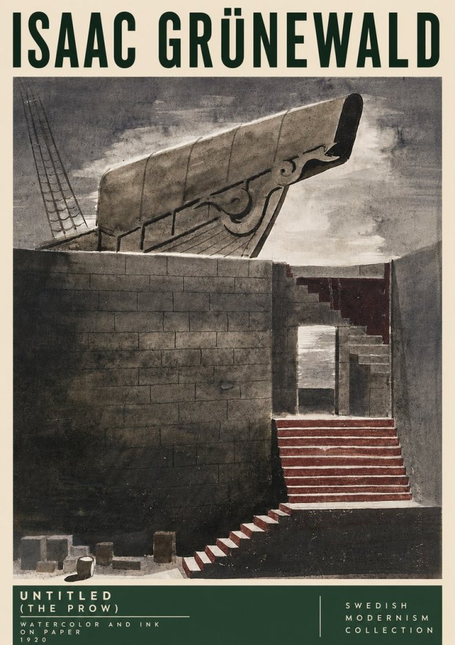 Isaac Grünewald Untitled (the Prow) No5 - Poster