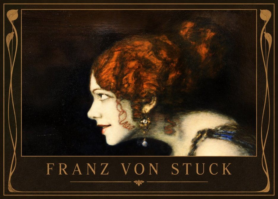Franz von Stuck Head of a Woman No2 - Poster