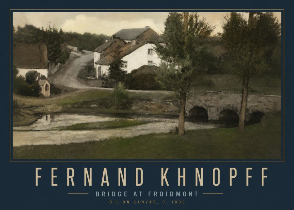 Fernand Khnopff Bridge at Froidmont No2 - Poster