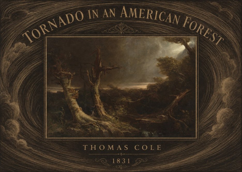 Thomas Cole Tornado in an American Forest No6 - Poster