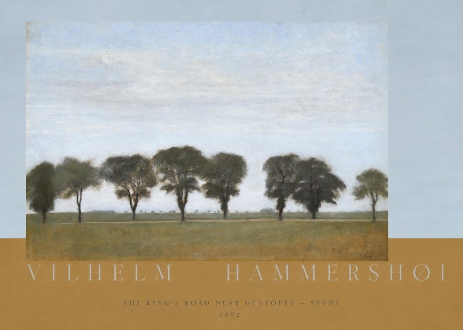 Vilhelm Hammershøi The King's Road Near Gentofte - Study No5 - Poster