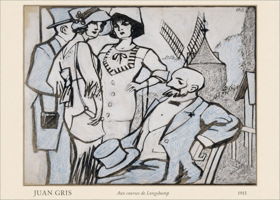 Juan Gris Aux Courses De Longchamp No4 - Poster