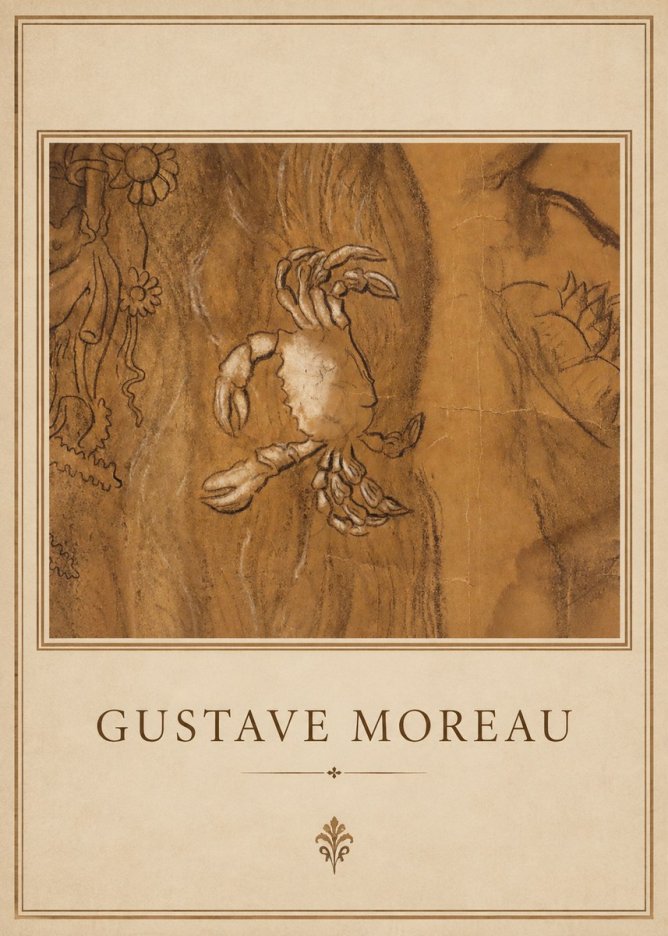 Gustave Moreau Crab Study No1 - Poster