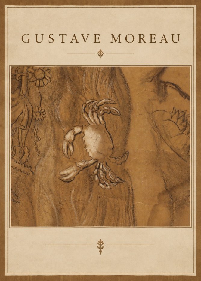 Gustave Moreau Crab Study No2 - Poster
