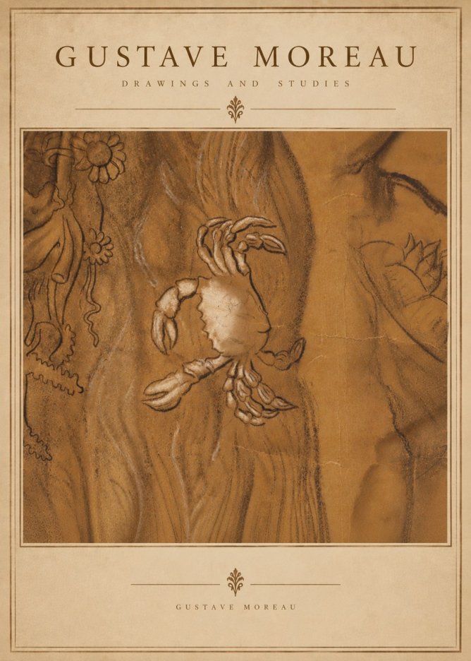 Gustave Moreau Crab Study No6 - Poster
