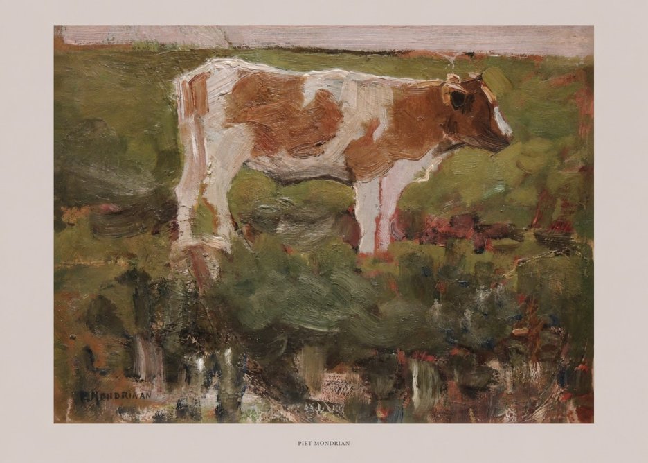 Piet Mondrian Cow No6 - Poster