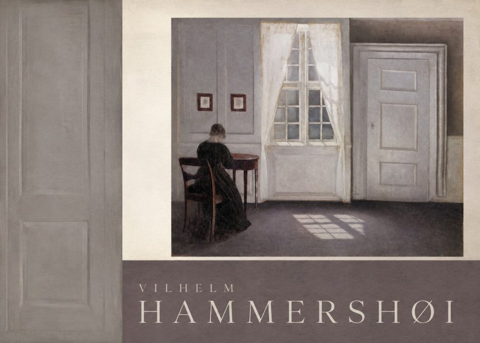 Vilhelm Hammershøi Interior with a Woman at a Table No6 - Poster
