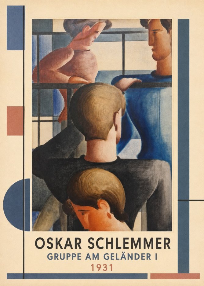 Oskar Schlemmer Gruppe Am Geländer I No1 - Poster