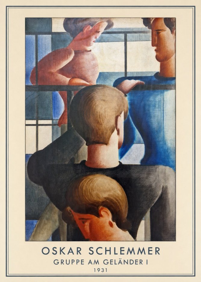 Oskar Schlemmer Gruppe Am Geländer I No4 - Poster