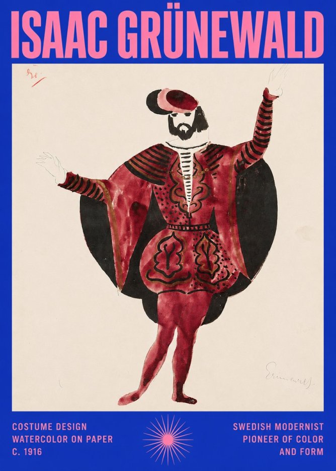 Isaac Grünewald Costume Design II No2 - Poster