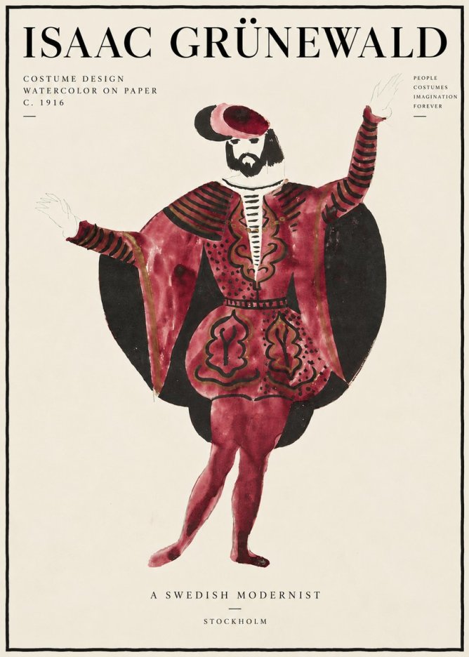 Isaac Grünewald Costume Design II No6 - Poster