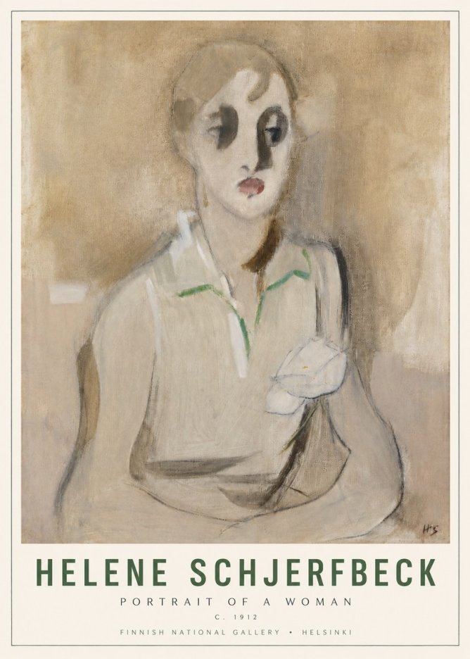 Helene Schjerfbeck Portrait of a Woman I No6 - Poster