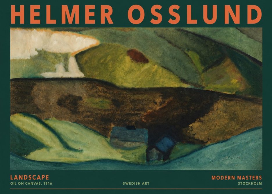 Helmer Osslund Landscape No2 - Poster