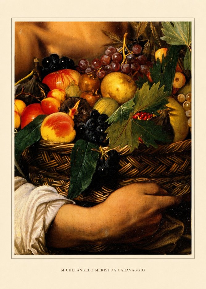 Michelangelo Merisi da Caravaggio Basket of Fruit No6 - Poster