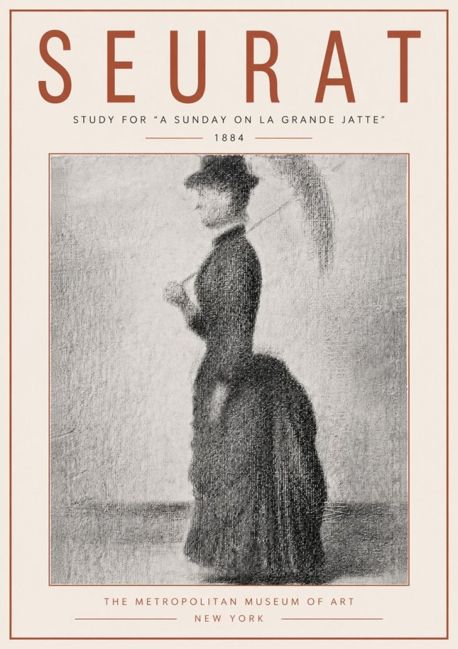 Seurat Study for "a Sunday on La Grande Jatte" No6 - Poster
