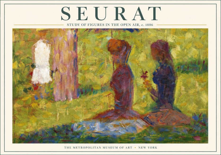 Seurat Study of Figures in the Open Air, C. 1886 No3 - Poster
