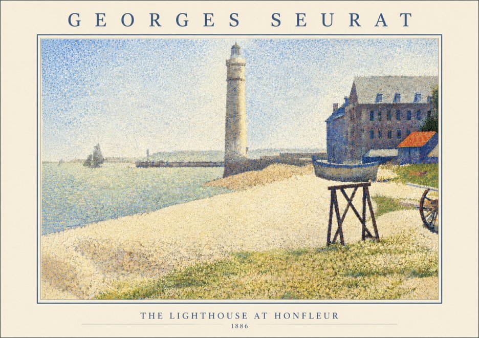 Seurat The Lighthouse at Honfleur No6 - Poster