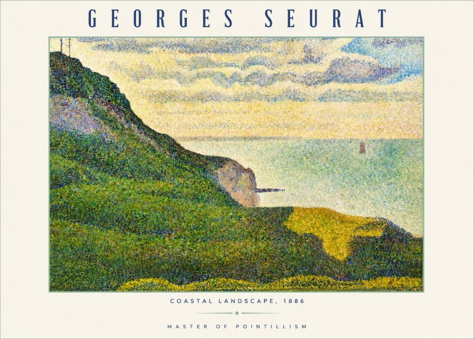 Seurat Coastal Landscape, 1886 No3 - Poster