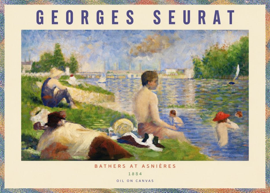 Seurat Bathers at Asnières III No3 - Poster