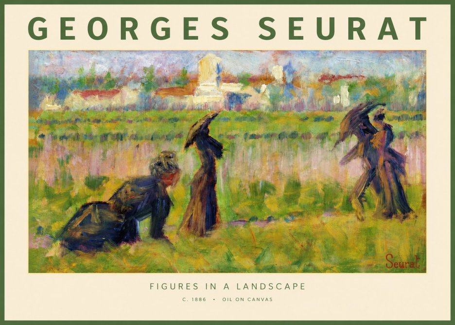 Seurat Figures in a Landscape No2 - Poster
